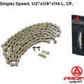 Rantai Sepeda Single Speed 1/2 x 1/8 x 114L BMX Lipat Mini